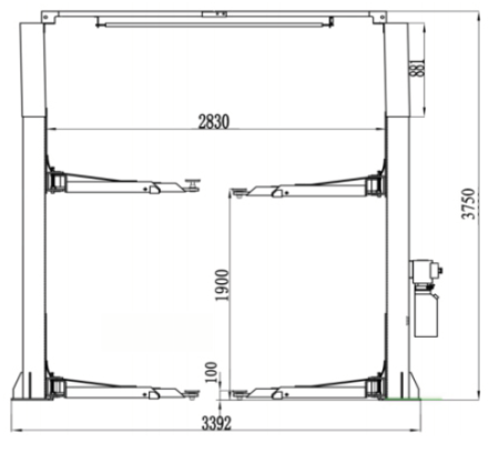Автомобильный подъемник с верхней связью S4B-2